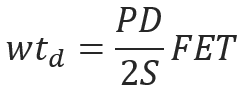 Minimum Wall Thickness Formula